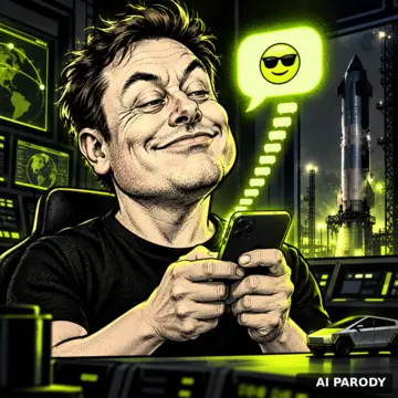 AI parody caricature: klone of @elonmusk